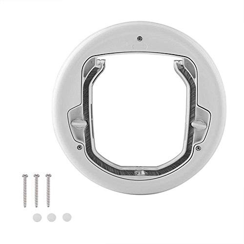 TOPINCN Cat Door Transparent Round Plastic Flap Door Plastic Controllable Flexible Switch Pet Flap Door for Pet Cats and Small Dogs