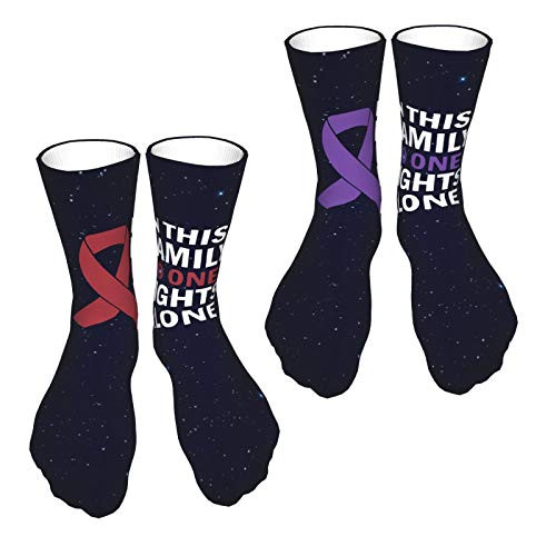 No One Fights Alone Multiple Myeloma Awareness Men's Women's Compression Socks Knee High Wicking Diabetic Socks