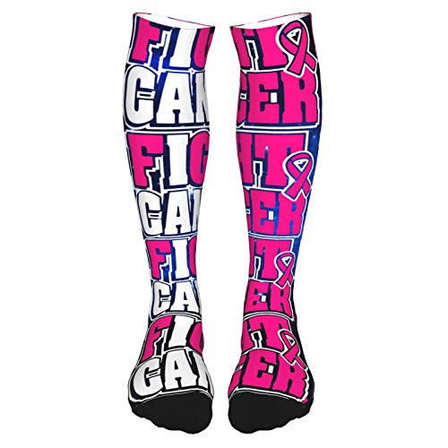 Fight Cancer Men's Women's Compression Socks Knee High Thermal Diabetic Socks