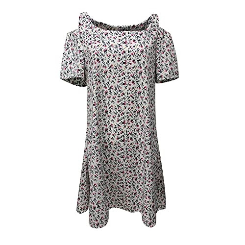 Women's Dress-Fashion Summer Sexy Deep V Strap Floral Print eKnee-Length Dress White Women's Dress-Fashion Summer Sexy Deep V Strap Floral Print eKnee-Length Dress White