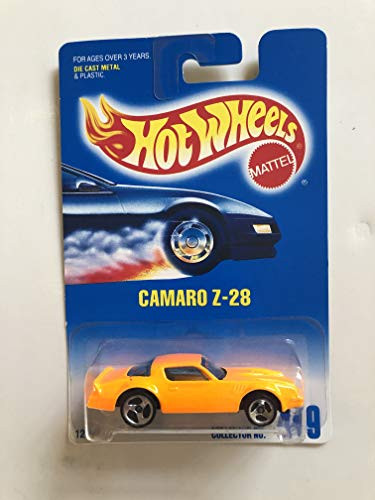 Hot Wheels Orange Camaro z-28 449 Blue Card 1991