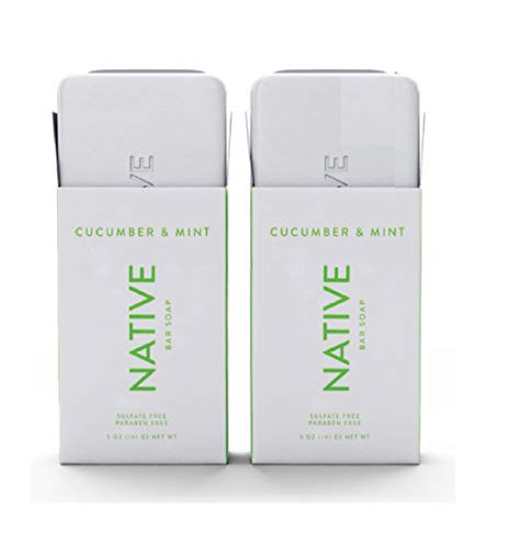 Native Cucumber  and  Mint Bar Soap - 5oz - 2 PACK