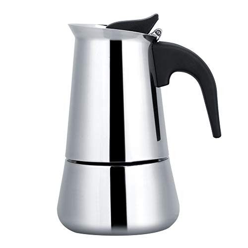 Pasamer Portable Stainless Steel Coffee Pot Moka Espresso Maker Mocha Pot-300ml-