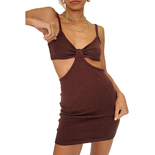 NUFIWI Womens Sexy Knitted Cut Out Spaghetti Strap Long Dresses Halter Neck Backless Maxi Dress Club Party Y2K Streetwear -C Red- M- NUFIWI Womens Sexy Knitted Cut Out Spaghetti Strap Long Dresses Halter Neck Backless Maxi Dress Club Party Y2K Streetwear -C Red- M-