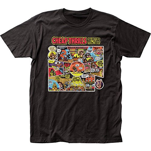 Big Brother  and  The Holding Co. Cheap Thrills Fitted Jersey tee -Large- Black