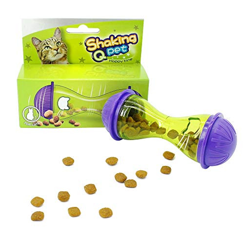 RKGD Cat IQ Treat Toy Smarter Interactive Kitten Ball Toys Pet Food Dispenser Puzzle Feeder for Cats Playing Training-Purple_S
