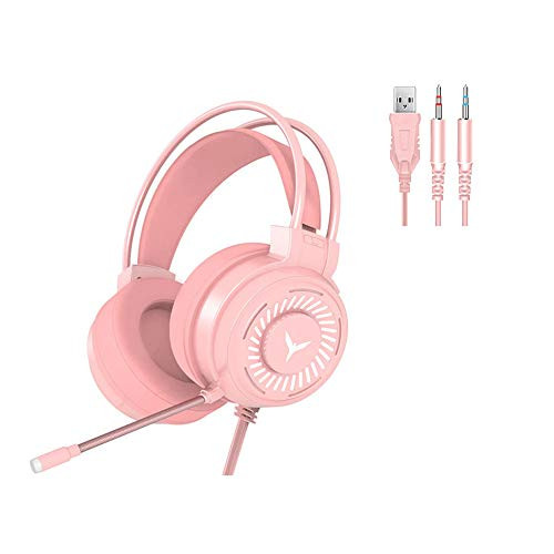FUZHEN Gaming Headsets-Over Ear Gaming Headphones-Headset with Noise Canceling Mic  and  LED Light-USB Headphones 3.5mm for Laptop