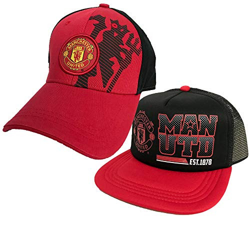 RHINOXGROUP Manchester United Trucker and Cap Hat Adjustable Set Officially Licensed Soccer Rhinox Group 003 -2-