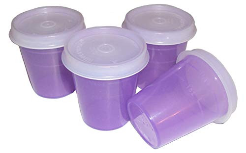 Tupperware Midgets Pill Containers 2 Ounce Bowls Set of 4 Purple