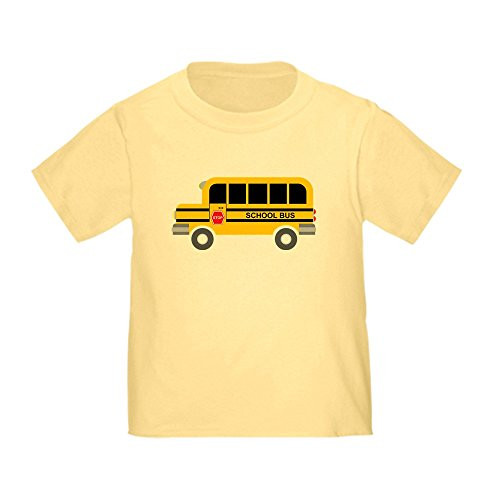 CafePress School Bus T Shirt Cute Toddler T-Shirt- 100 percent Cotton Daffodil Yellow