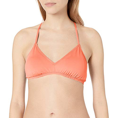 Hobie Junior's Bralette Bikini Swimsuit Top- Coral//Solids- S