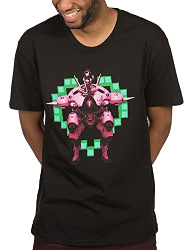 JINX Overwatch Play to Win -D.Va- Men's Gamer Graphic T-Shirt- Black- X-Large