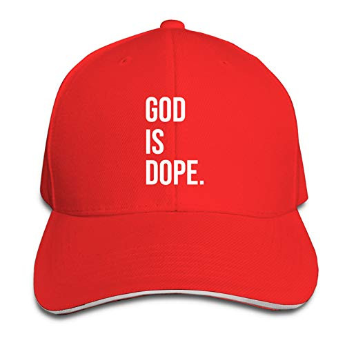 HDOLUICQR God is Dope Unisex Baseball Cap Adjustable Sandwich Hat Casquettes Sports Trucker Caps