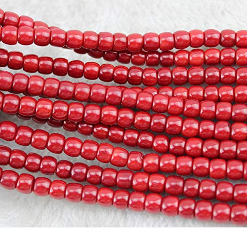 6x8mm Drum Red Coral Beads Loose Gemstone Beads for Jewelry Making Strand 15 Inch (68-71pcs) 6x8mm Drum Red Coral Beads Loose Gemstone Beads for Jewelry Making Strand 15 Inch (68-71pcs)