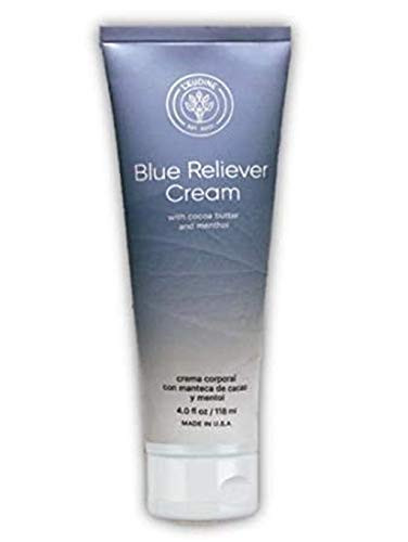 L'eudine Blue Relieve Relaxing  and  Soothing Cream with Aloe Vera- Cocoa Butter and Menthol- 4 fl oz.