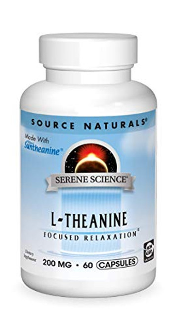 Source Naturals Serene Science L-Theanine 200 mg Focused Relaxation - 60 Capsules