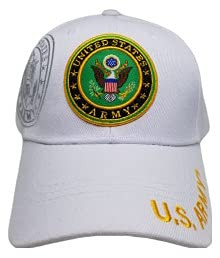 Buy Caps and Hats Army Baseball Cap White U.S. Military Logo Hat Mens Womens