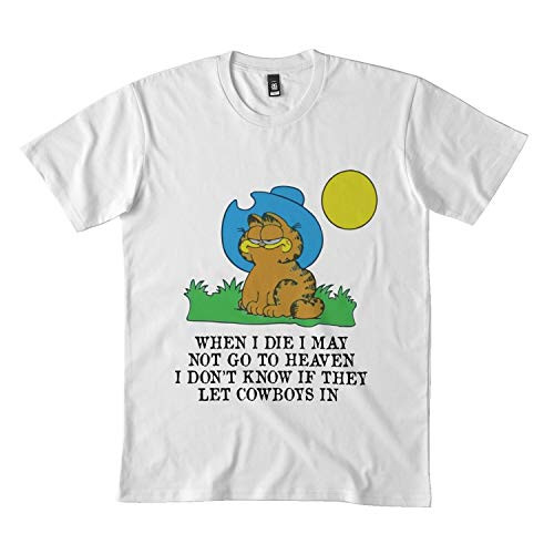 Garfield Cowboy- When i die i May not go to Heaven Garfield Classic DMN t-Shirt for Men- t-Shirt for Women Black