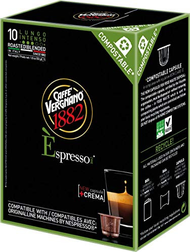 Caffe Vergnano Espresso Capsules for Nespresso Machines - Lungo -50 gram-