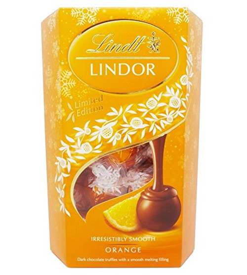Lindt Lindor Orange Milk Chocolate Truffles 200G Lindt Lindor Orange Milk Chocolate Truffles 200G