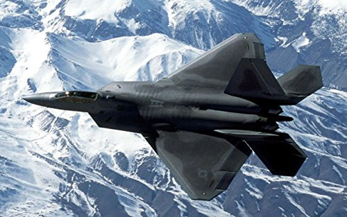 Military F-22 Raptor Stealth Jet Fighter - 24X36 Poster