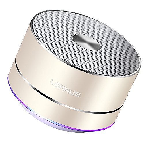 LENRUE Portable Wireless Bluetooth Speaker with Built-in-Mic,Handsfree Call,AUX Line,TF Card for Iphone Ipad Android Smartphone and More (Gold) LENRUE Portable Wireless Bluetooth Speaker with Built-in-Mic,Handsfree Call,AUX Line,TF Card for Iphone Ipad Android Smartphone and More (Gold)