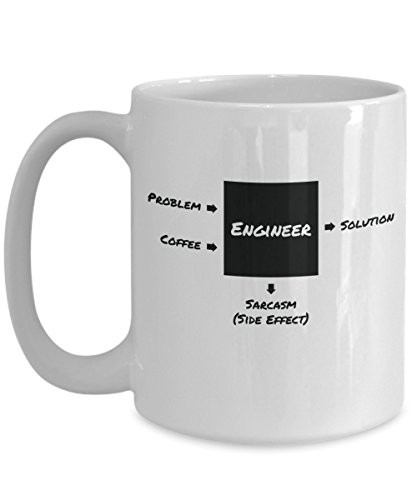 Funny Engineer Coffee Mug | Engineering Flowchart Engineer Gift Idea