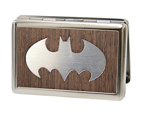 Buckle-Down Business Card Holder - Batman Marquetry Black Walnut/Metal - Large