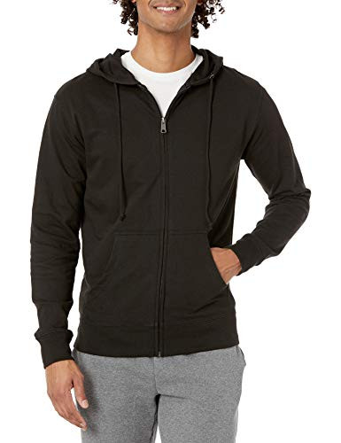 Soffe Men's French Terry Zip Hooded Sweatshirt Black Large
