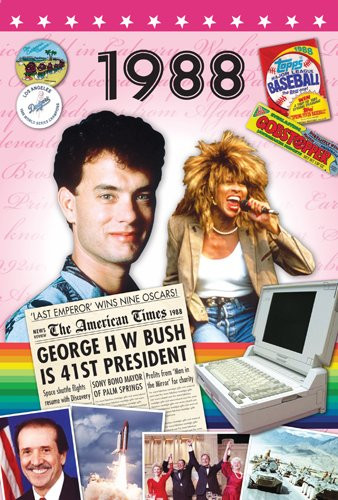 1988 Birthday Gifts - 1988 DVD Film and 1988 Greeting Card