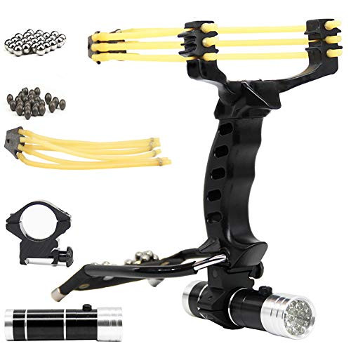 ZGYBY Slingshot-Professional Hunting Slingshot Set-Wrist Rocket Slingshots for Adults- High Velocity Catapult Slingshot with Ammo Balls and Rubber Band ZGYBY Slingshot-Professional Hunting Slingshot Set-Wrist Rocket Slingshots for Adults- High Velocity Catapult Slingshot with Ammo Balls and Rubber Band