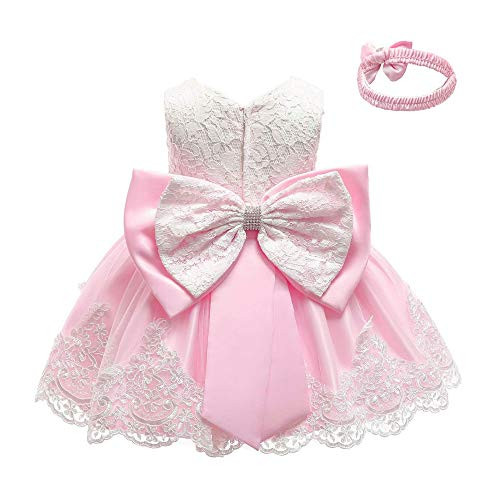 Toddler Baby Girls Formal Dresses Infant Bowknot Embroidery Tutu Lace Gown Dress Kids Pageant Party Wedding Birthday Flower Dresses Size 6M -White Pink 6M- Toddler Baby Girls Formal Dresses Infant Bowknot Embroidery Tutu Lace Gown Dress Kids Pageant Party Wedding Birthday Flower Dresses Size 6M -White Pink 6M-