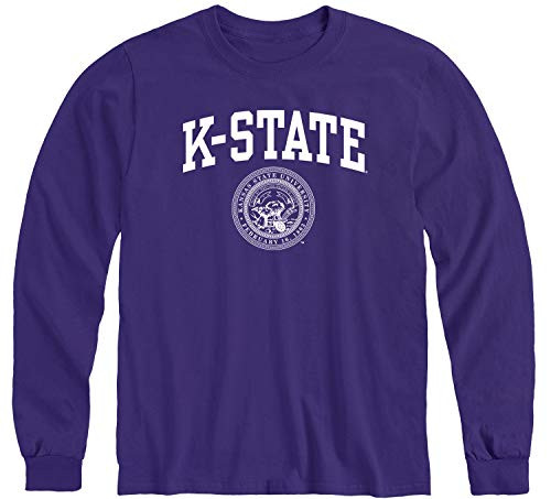 Ivysport K-State University Wildcats Long Sleeve Adult Unisex T-Shirt- Heritage- Purple- X-Large