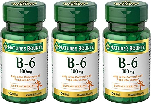 Nature's Bounty Vitamin B-6 100 mg- 300 Tablets