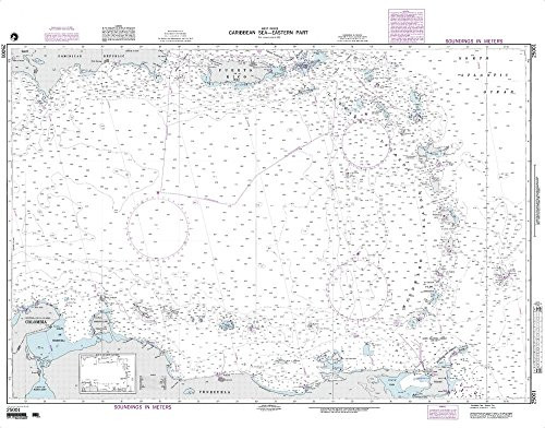 Paradise Cay Publications NGA Chart 25001- Caribbean Sea-Eastern Part- 36 X 47- Traditional Paper