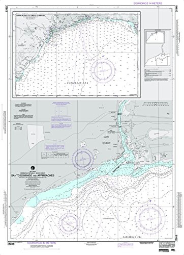 Paradise Cay Publications NGA Chart 25848- Approaches to Santo Domingo -Traditional Paper- 34 x 48