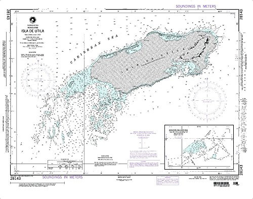 Paradise Cay Publications NGA Chart 28143- Isla De Utila -Traditional Paper- 22 x 28