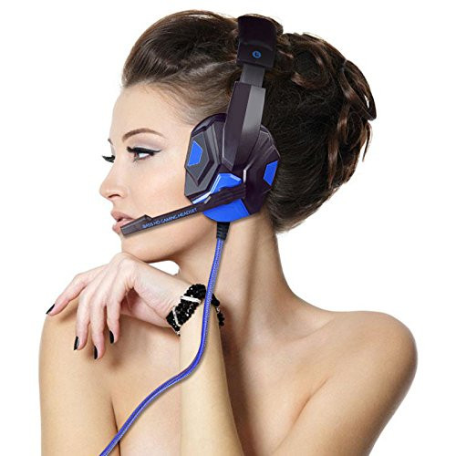 ajzdnzvr Controller Stereo Gaming Headset- 3.5mm Wired Noise Isolation Volume Control Over Ear Headphones with Mic- LED Light- Bass Surround Headphone for Laptop Mac-PS4- PC- Xbox ajzdnzvr Controller Stereo Gaming Headset- 3.5mm Wired Noise Isolation Volume Control Over Ear Headphones with Mic- LED Light- Bass Surround Headphone for Laptop Mac-PS4- PC- Xbox