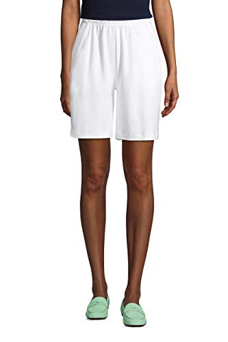 Lands' End Women s Sport Knit Shorts White Regular X-Small
