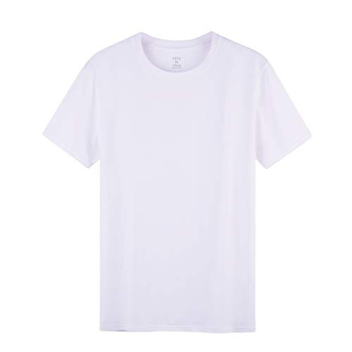 Y2Y2 Men's Cotton Stretch T-Shirt- White- XL -46inch-48inch-