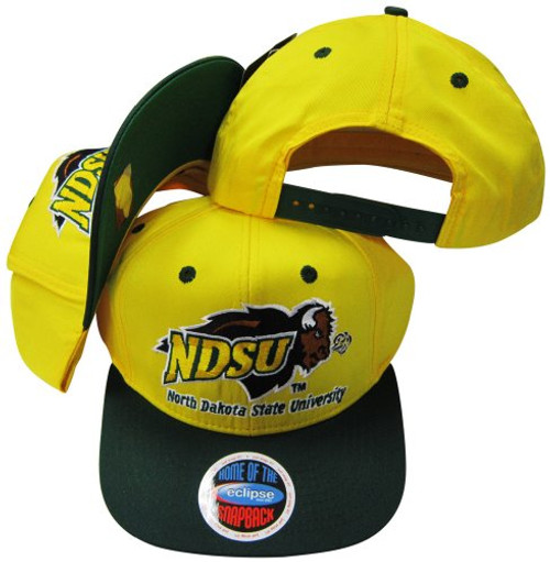North Dakota State Bison Yellow/Green Two Tone Plastic Snapback Adjustable Plastic Snap Back Hat/Cap North Dakota State Bison Yellow/Green Two Tone Plastic Snapback Adjustable Plastic Snap Back Hat/Cap