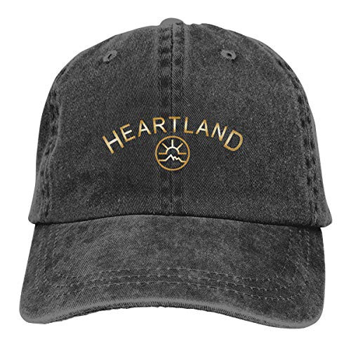 Heartland Casquette Cap Vintage Adjustable Unisex Baseball Hat Black