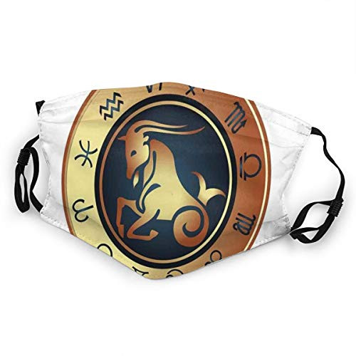 Fillter Face Cloth For kids child Horoscope Chart Capricorn Silhouette Astrology Zodiac Illustration Cold Mouth Dustproof Double Protection