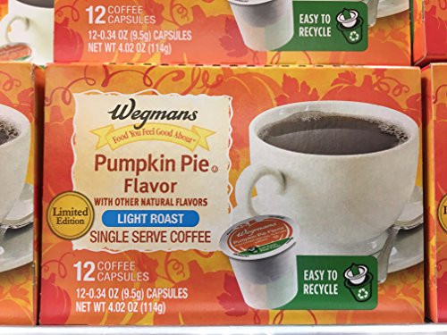 Wegmans Limited Edition Pumpkin Pie Flavor Single Serve Coffee Capsules 12ct