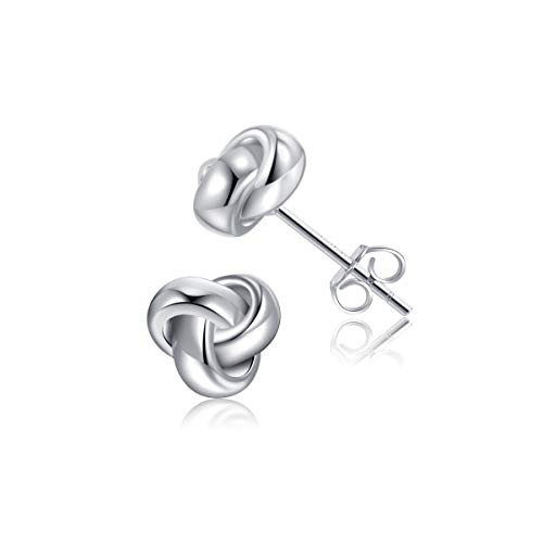 Love Knot Earrings 925 Sterling Silver Twisted Love Knot Stud Earrings for Women Love Knot Earrings 925 Sterling Silver Twisted Love Knot Stud Earrings for Women