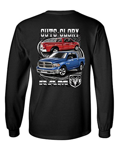 Dodge Ram Guts and Glory Long Sleeve T-Shirt Dodge Truck Licensed Black 2XL Dodge Ram Guts and Glory Long Sleeve T-Shirt Dodge Truck Licensed Black 2XL
