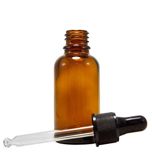 30 ml -1 fl oz- Amber Glass Bottle with Glass Dropper -24 Pack-