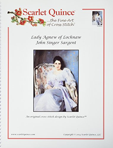 Scarlet Quince SAR006 Lady Agnew of Lochnaw by John Singer Sargent Counted Cross Stitch Chart- Regular Size Symbols