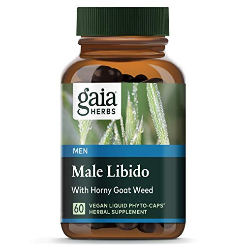 Gaia Herbs Male Libido Vegan Liquid Capsules- 60 Count - Supports Stamina and Optimizes Healthy Performance with Epimedium -Horny Goat Weed-- Tribulus Terrestris- Maca Root and Saw Palmetto