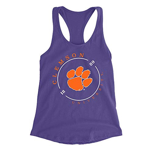 Venley Official NCAA Clemson University 1889inch Women's Racerback Tank Top RYLCL11 - Purple Rush- Large Venley Official NCAA Clemson University 1889inch Women's Racerback Tank Top RYLCL11 - Purple Rush- Large